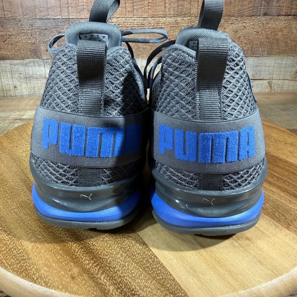 Puma Sneakers Mens 13 Grey Axelion Spark Running Shoes 193481-02 Mesh Athletic